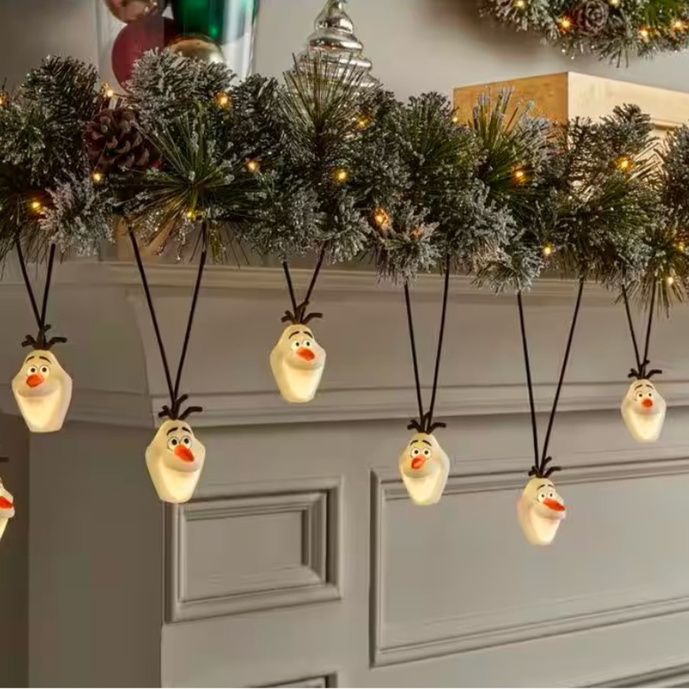 7 ft. Musical Olaf Face Battery-Operated Lights (1-set)